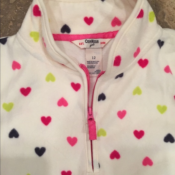 OshKosh Girl Fleece Pullover, Size 12 - Picture 3 of 6
